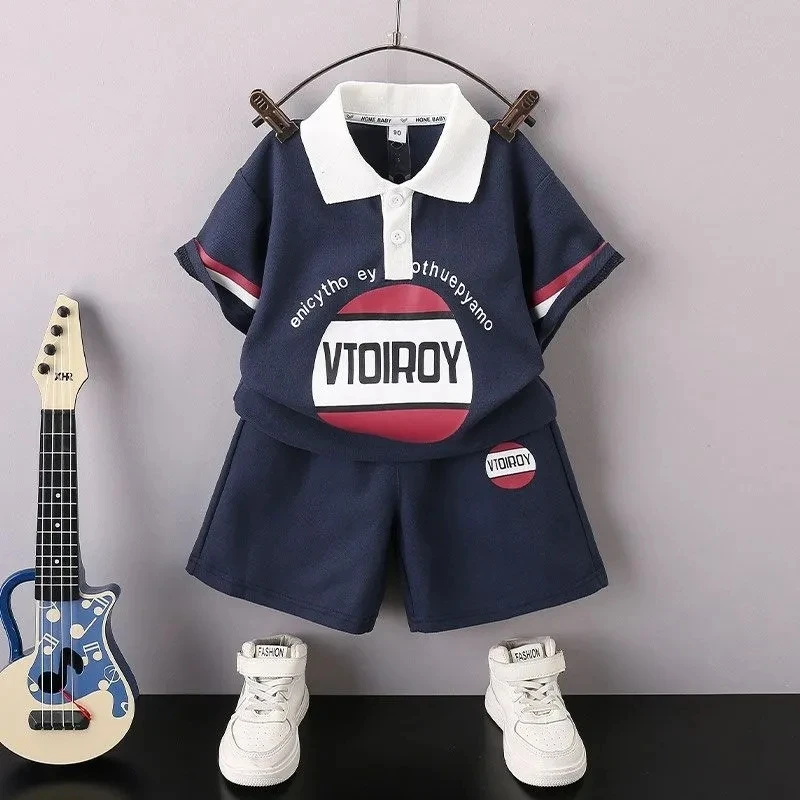 Boys' Summer Polo Shirt Short Sleeve Set 2023 New Children's Summer Clothing Suit Fashion Baby Boys Clothing
Boys' Summer Polo Shirt Short Sleeve Set 2023 New Children's Summer Clothing Suit Fashion Baby Boys Clothing