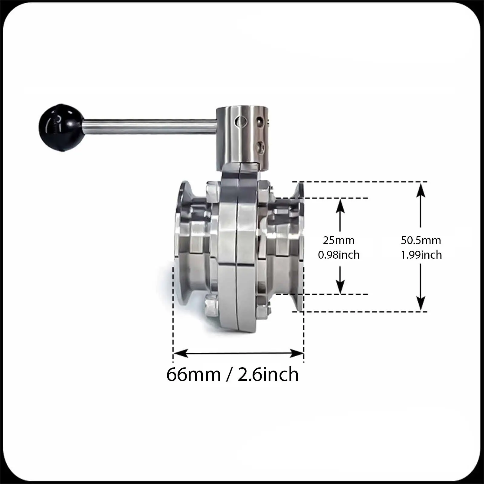 304 Stainless Butterfly Valve Quick Install Pull Handle Food and Beverage Brewing Equipment for Dairy Homebrew
304 Stainless Butterfly Valve Quick Install Pull Handle Food and Beverage Brewing Equipment for Dairy Homebrew