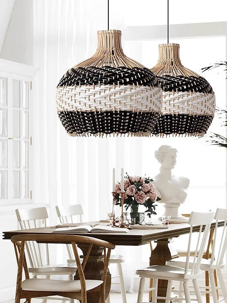 New Minimalist Wabi Sabi E27 Led Ceiling Chandelier Restaurant Retro Rattan Round Lighting Lamps Decoration Home Appliance
New Minimalist Wabi Sabi E27 Led Ceiling Chandelier Restaurant Retro Rattan Round Lighting Lamps Decoration Home Appliance