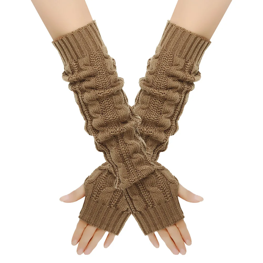 Elongated Solid Half Finger Winter Gloves Keep Warm Soft Knitted Women Gloves Acrylic Thickened Outdoor Cycling False
Elongated Solid Half Finger Winter Gloves Keep Warm Soft Knitted Women Gloves Acrylic Thickened Outdoor Cycling False