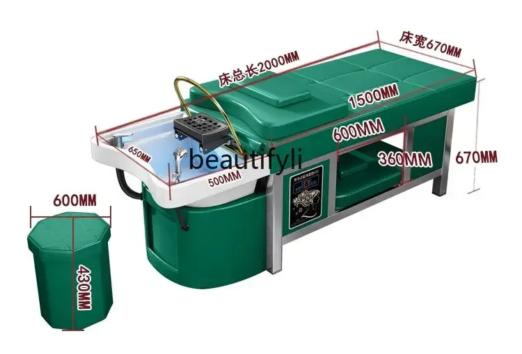 Thai shampoo bed water circulation fumigation head therapy bed barber shop hair salon beauty salon special foot washing
Thai shampoo bed water circulation fumigation head therapy bed barber shop hair salon beauty salon special foot washing
