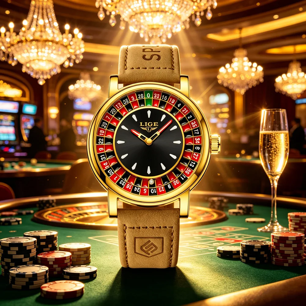 Mens Watches LIGE Russian Roulette Game Dial Genuine Strap Watch for Man Waterproof Luminous Quartz Wristwatches Rolling Ball
Mens Watches LIGE Russian Roulette Game Dial Genuine Strap Watch for Man Waterproof Luminous Quartz Wristwatches Rolling Ball