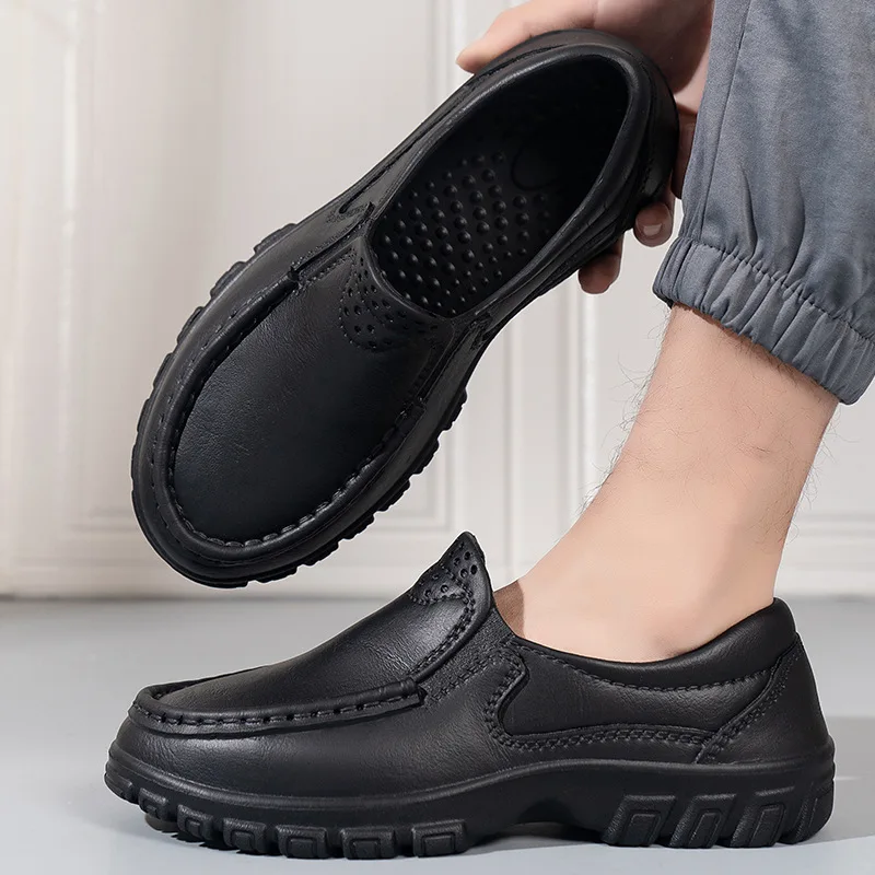 Мужская повседневная обувь, нескользящая толстая подошва, износостойкая водонепроницаемая маслостойкая домашняя рабочая обувь без шнуровки
Мужская повседневная обувь, нескользящая толстая подошва, износостойкая водонепроницаемая маслостойкая домашняя рабочая обувь без шнуровки