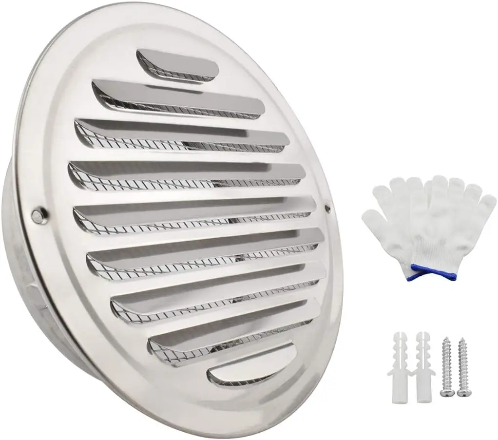 6-дюймовая круглая вентиляционная решетка из нержавеющей стали с сеткой для кухни, ванной комнаты, офиса
6-дюймовая круглая вентиляционная решетка из нержавеющей стали с сеткой для кухни, ванной комнаты, офиса