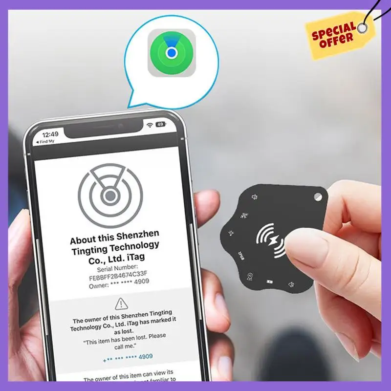 -A96Z Ультратонкая карта слежения с беспроводной зарядкой для Find My Smart Tag, кошелек-трекер, локатор для чемодана и сумки
-A96Z Ультратонкая карта слежения с беспроводной зарядкой для Find My Smart Tag, кошелек-трекер, локатор для чемодана и сумки