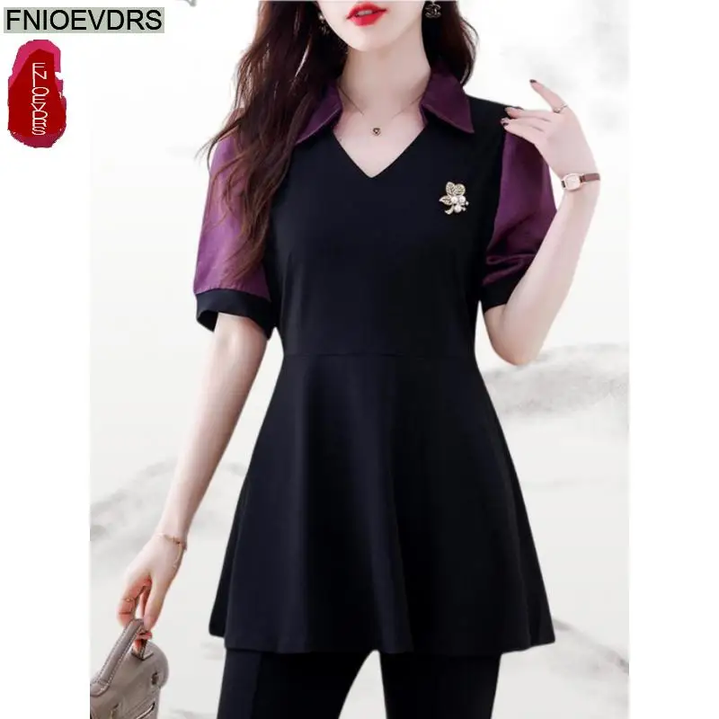 Loose Clothes Women 2025 Summer Short Sleeve Casual Elegant Purple Tunic Peplum Tops Blouse Retro Vintage Lady Shirts
Loose Clothes Women 2025 Summer Short Sleeve Casual Elegant Purple Tunic Peplum Tops Blouse Retro Vintage Lady Shirts