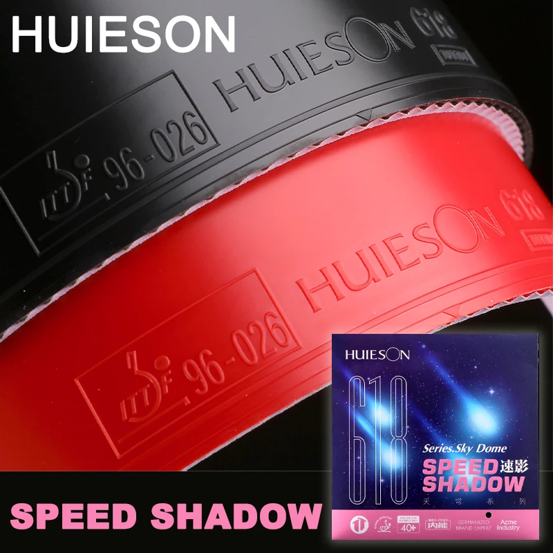HUIESON Speed Shadow Table Tennis Rubber Sheet Pins-in Ping Pong Rubber with 2.1mm Inner Energy Purple Sponge ITTF Approved
HUIESON Speed Shadow Table Tennis Rubber Sheet Pins-in Ping Pong Rubber with 2.1mm Inner Energy Purple Sponge ITTF Approved