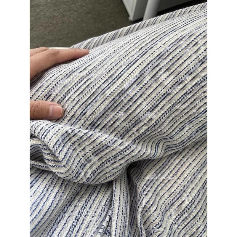 Свободные хлопковые льняные брюки с синими полосками, широкие штанины, женские, летние, с завязками, прямые, струящиеся, повседневные, с защитой от солнца, длинные брюки
Свободные хлопковые льняные брюки с синими полосками, широкие штанины, женские, летние, с завязками, прямые, струящиеся, повседневные, с защитой от солнца, длинные брюки