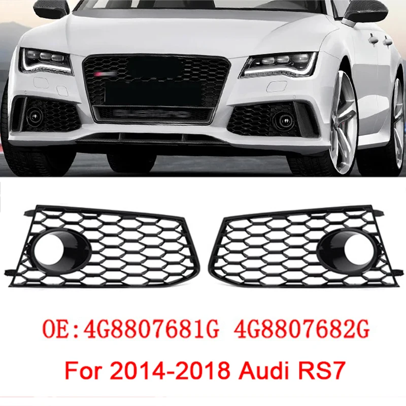 2pcs ABS Black Car Front Bumper Fog Light Cover Lower Bezels Grille for Audi RS7 2014-2018 4G8807682G 4G8807681G
2pcs ABS Black Car Front Bumper Fog Light Cover Lower Bezels Grille for Audi RS7 2014-2018 4G8807682G 4G8807681G