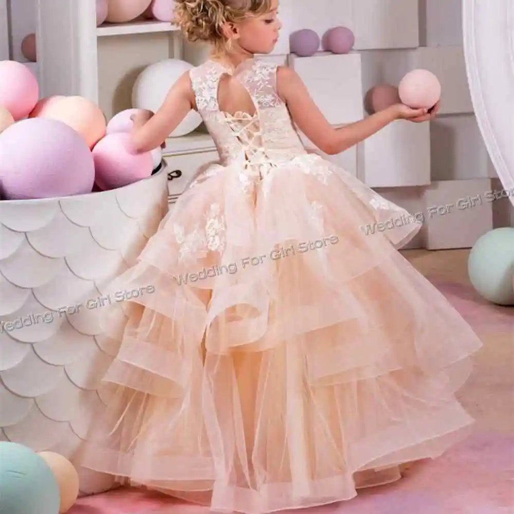 Tiered Bridesmaid Dress Girls Flower Girl Dresses Ball Gown Kids Wedding Lace Party Pageant First Communion Gown Big Bow
Tiered Bridesmaid Dress Girls Flower Girl Dresses Ball Gown Kids Wedding Lace Party Pageant First Communion Gown Big Bow