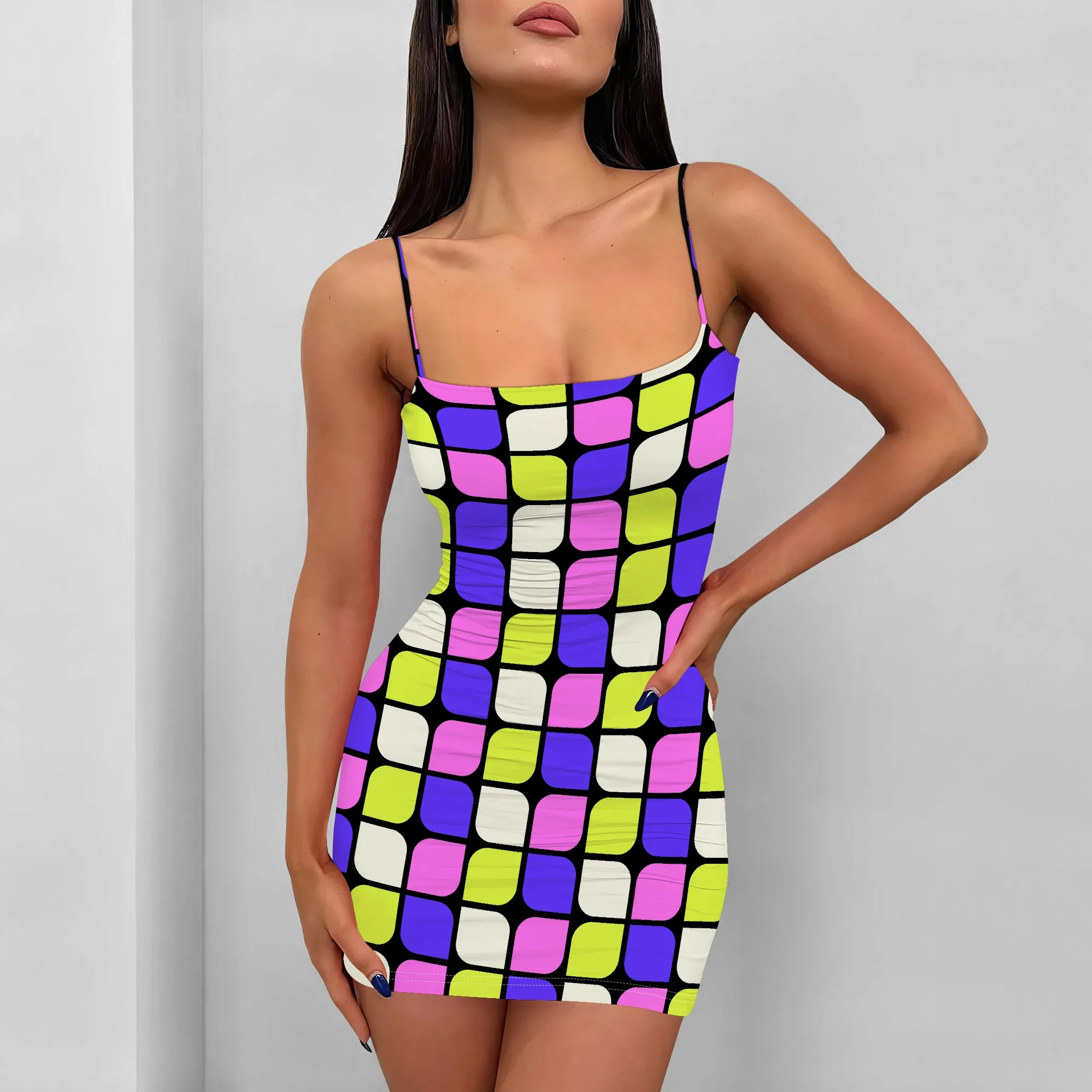 Women's Bodycon Mini Dress Geometric Print Spaghetti Strap Sexy Dress for Night Club Party Wear S-3XL
Women's Bodycon Mini Dress Geometric Print Spaghetti Strap Sexy Dress for Night Club Party Wear S-3XL