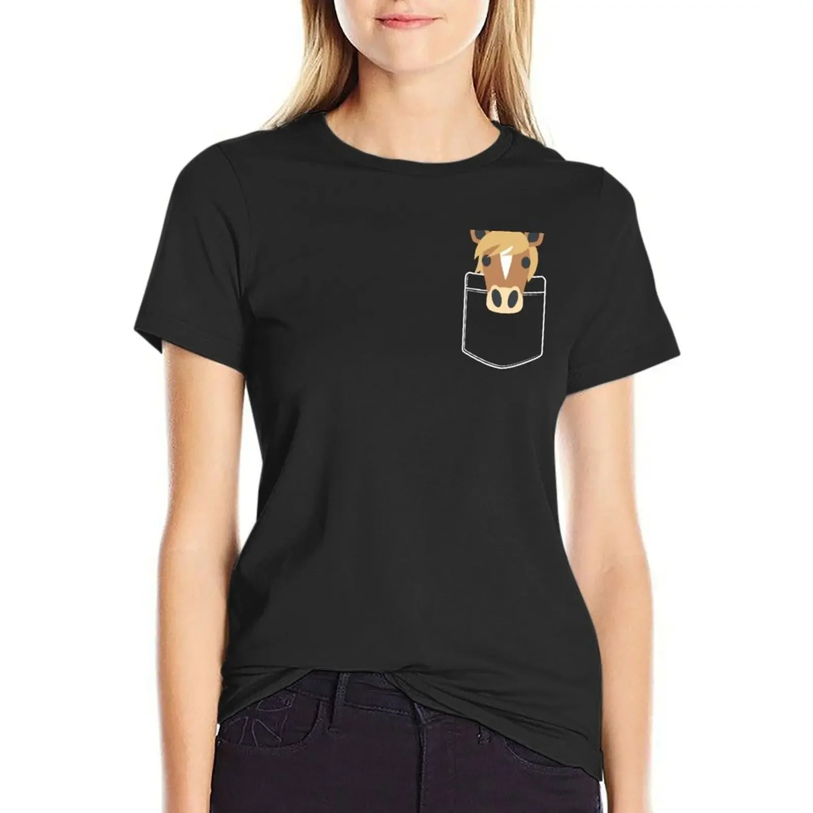 Funny Horse Pocket Gift T-Shirt summer top female quick-drying tshirts for Women
Funny Horse Pocket Gift T-Shirt summer top female quick-drying tshirts for Women