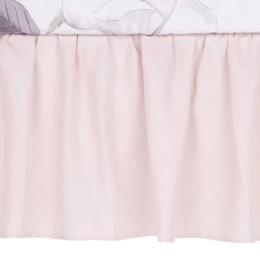 Floral Garden Pink Linen Shirred Crib Skirt Dust Ruffle
Floral Garden Pink Linen Shirred Crib Skirt Dust Ruffle