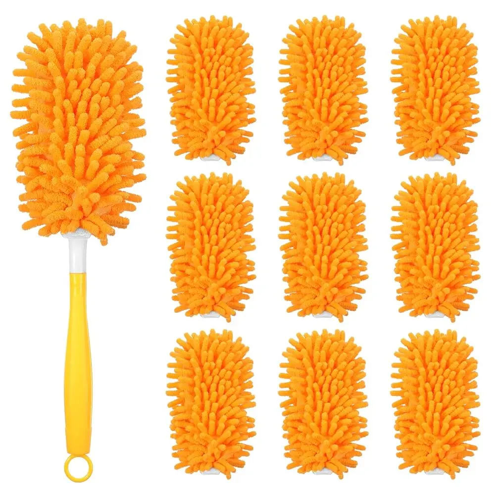 11-Pack Reusable Duster Kit – Heavy Duty Chenille Refills with Handle, 360° Microfiber Dusting for Home & Office (Orange)
11-Pack Reusable Duster Kit – Heavy Duty Chenille Refills with Handle, 360° Microfiber Dusting for Home & Office (Orange)