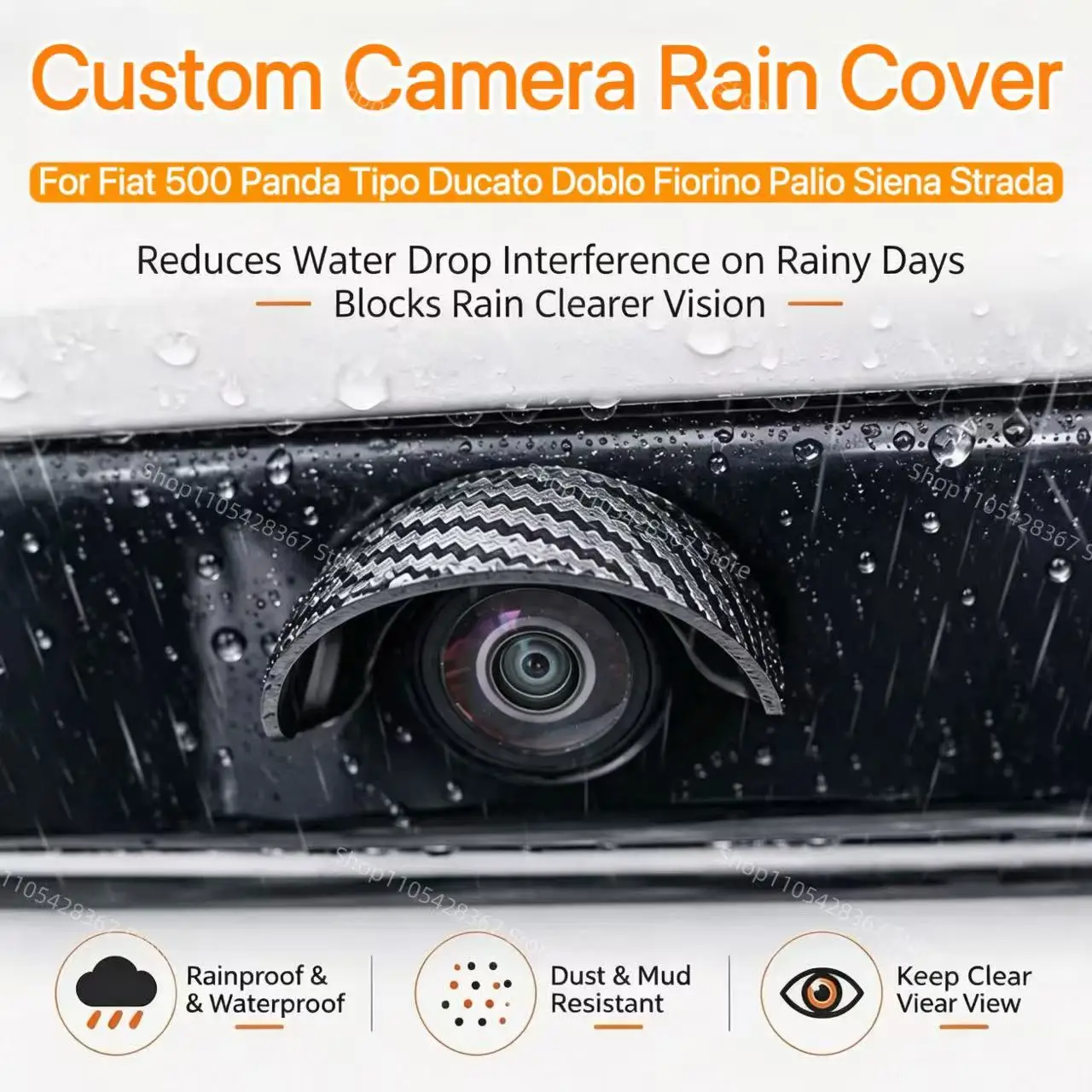 New Carbon Fiber Soft PVC Backup Camera Rain Shield Anti-Glare For Fiat 500 Panda Tipo Ducato Doblo Fiorino Palio Siena Strada
New Carbon Fiber Soft PVC Backup Camera Rain Shield Anti-Glare For Fiat 500 Panda Tipo Ducato Doblo Fiorino Palio Siena Strada