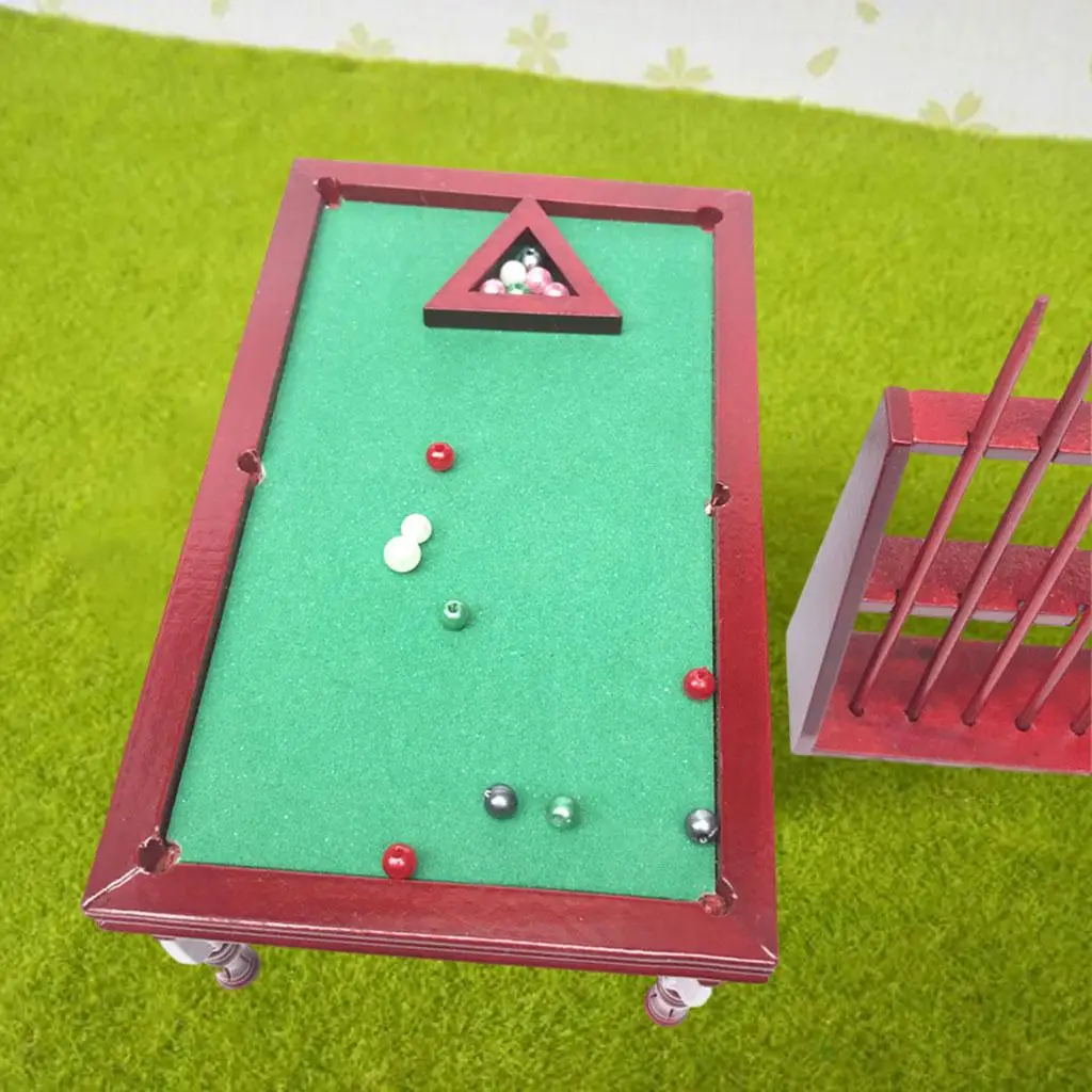 Miniature Dollhouse 1:12 Wooden Pool Table Set Furniture Scenery Decor Accs
Miniature Dollhouse 1:12 Wooden Pool Table Set Furniture Scenery Decor Accs
