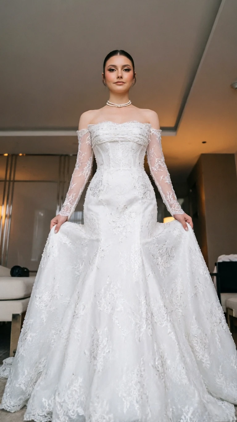 Customized Elegant Lace Off Shoulder Ball Gown Wedding Dress Romantic Sheer Long Sleeve Chic Grand Bridal Gown Vestidos De Novia
Customized Elegant Lace Off Shoulder Ball Gown Wedding Dress Romantic Sheer Long Sleeve Chic Grand Bridal Gown Vestidos De Novia