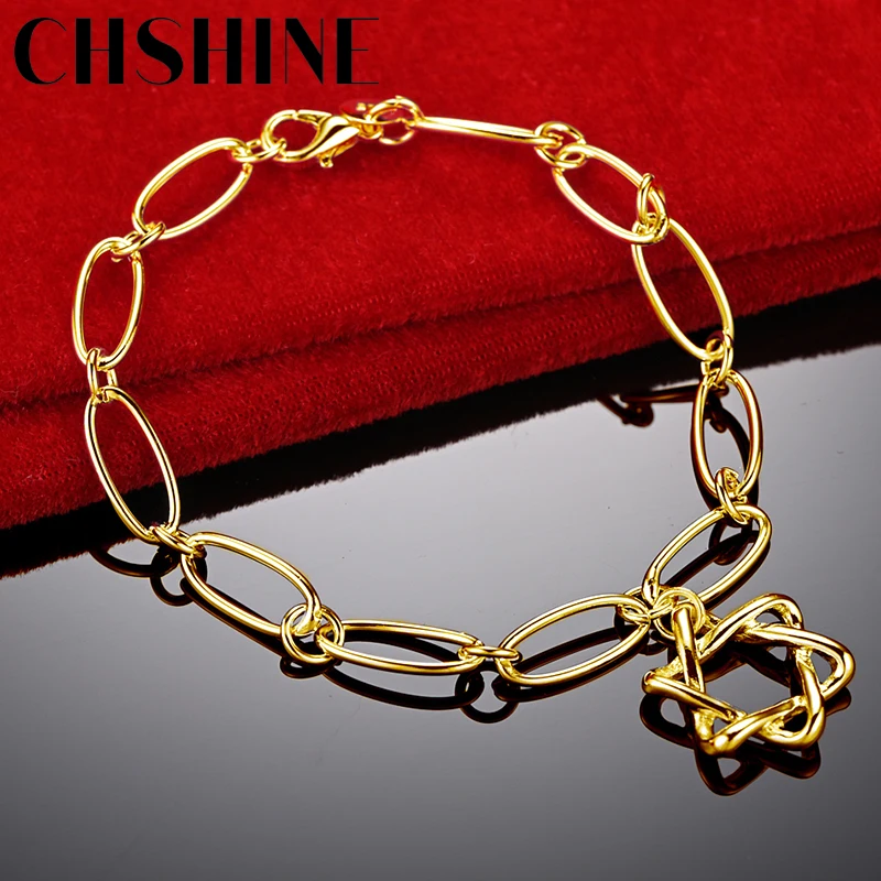CHSHINE 18K Gold Star Pendant Bracelet For Women Wedding Engagement Party Fashion Charm Jewelry
CHSHINE 18K Gold Star Pendant Bracelet For Women Wedding Engagement Party Fashion Charm Jewelry