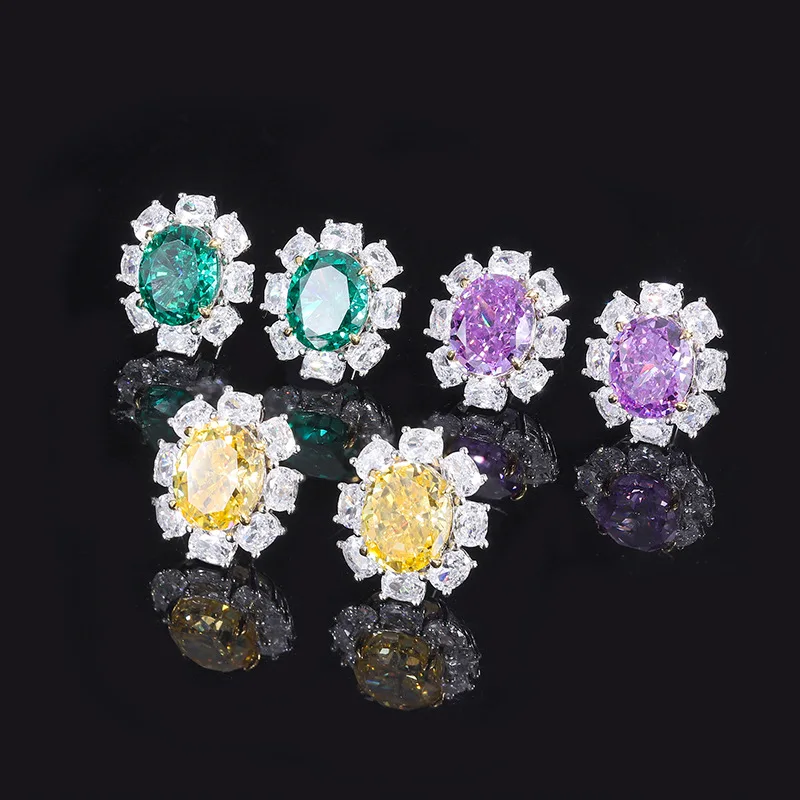 Jewelry S925 Silver Internet Celebrity High Carbon Diamond Ren Cut Simple Style Earrings Main Stone 8*10
Jewelry S925 Silver Internet Celebrity High Carbon Diamond Ren Cut Simple Style Earrings Main Stone 8*10