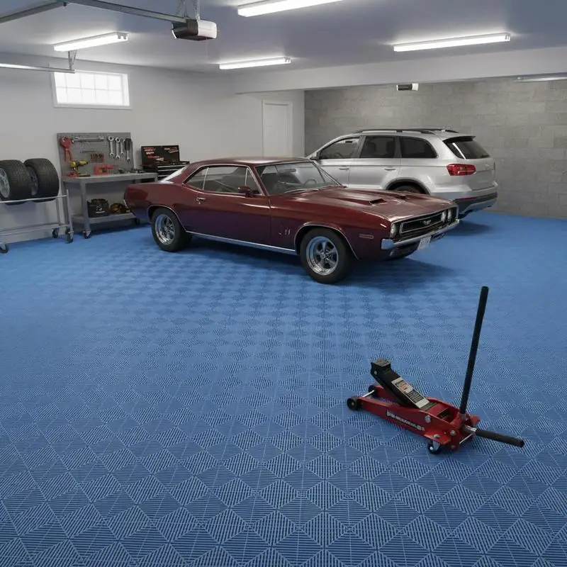 Interlocking Floor Mats 12 x 12 x 0.53 inch 25 Pack For Workshop Storage Room Showroom Double-Sided Texture High Impact Polymer Blue Color 25 Square Feet Coverage Easy Installation Modular Grid Design
Interlocking Floor Mats 12 x 12 x 0.53 inch 25 Pack For Workshop Storage Room Showroom Double-Sided Texture High Impact Polymer Blue Color 25 Square Feet Coverage Easy Installation Modular Grid Design