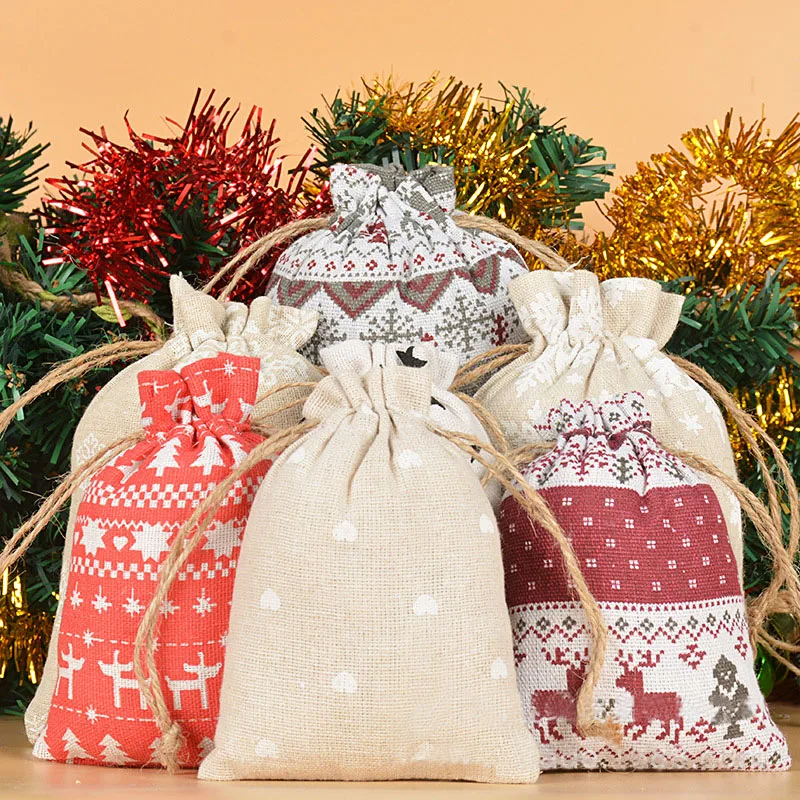 50pcs/lot 10*14cm, 13*18cm Wholesale Merry Christmas Linen Cloth Drawstring Bags Small Storage Kids Pocket Pouches Party Favors
50pcs/lot 10*14cm, 13*18cm Wholesale Merry Christmas Linen Cloth Drawstring Bags Small Storage Kids Pocket Pouches Party Favors
