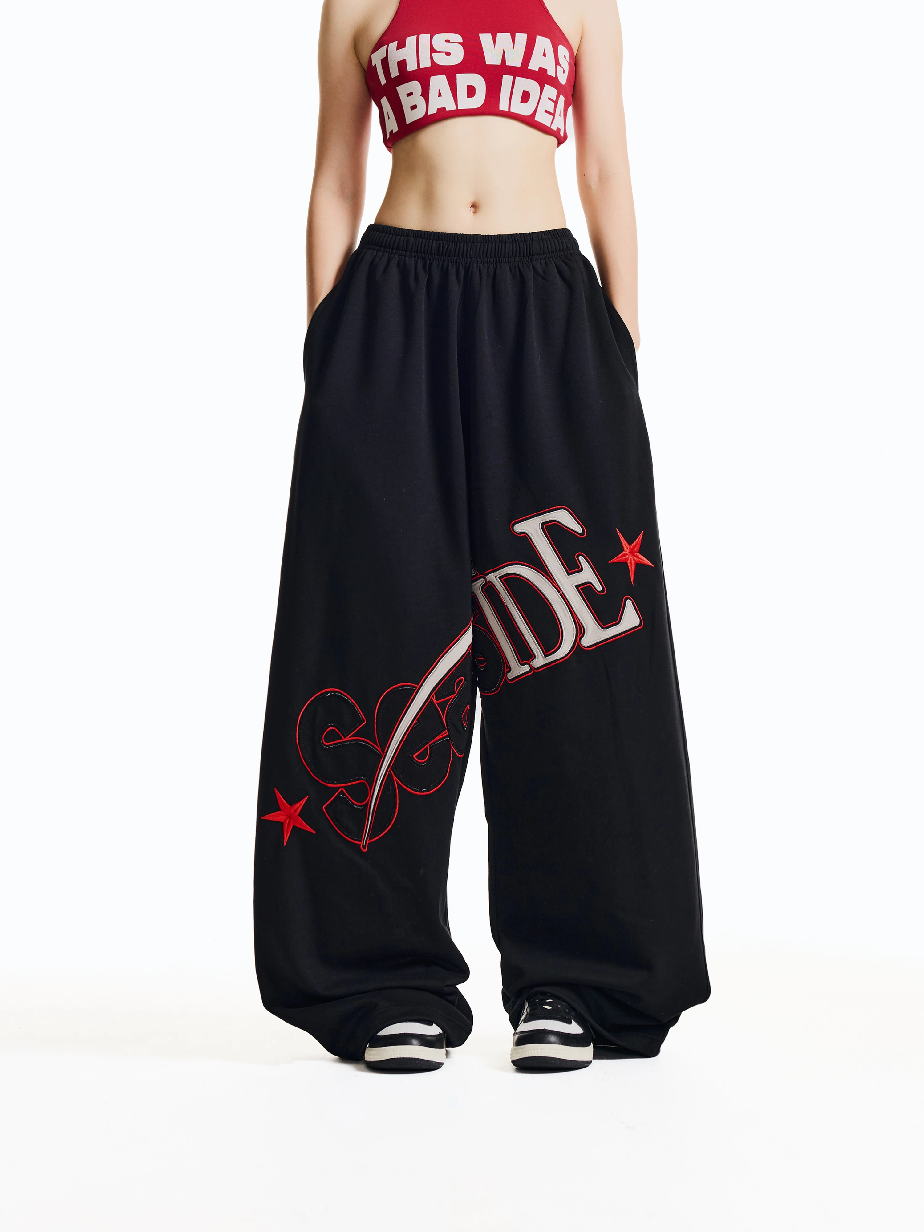 High Waist Wide Leg Sweatpants Street Jazz Dance Trendy Brand American Street Style Printed Loose Long Pants Drawstring
High Waist Wide Leg Sweatpants Street Jazz Dance Trendy Brand American Street Style Printed Loose Long Pants Drawstring