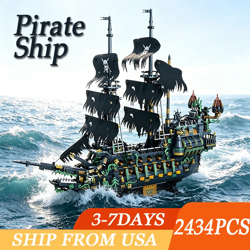 2430PCS The Flying Dutchman Pirate Ship Building Model Toys MOC Assembly Large Ghost Ship Bricks Sets With Display Stand Desktop Ornaments Creative Holiday Birthday Gifts
2430PCS The Flying Dutchman Pirate Ship Building Model Toys MOC Assembly Large Ghost Ship Bricks Sets With Display Stand Desktop Ornaments Creative Holiday Birthday Gifts