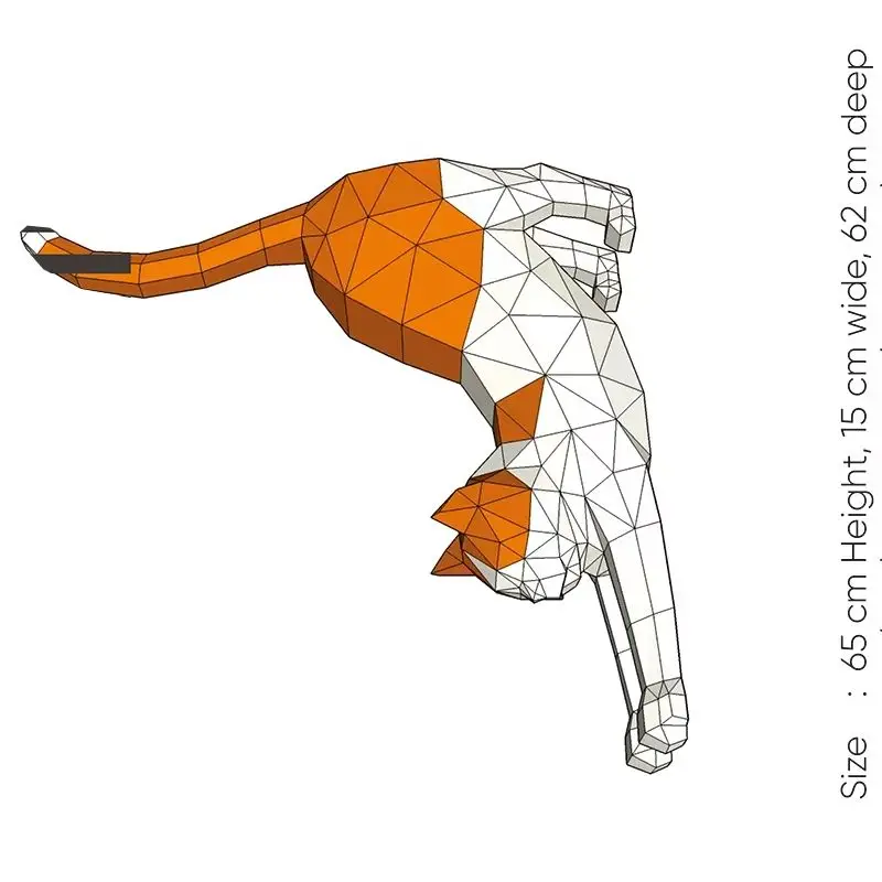 62cm Stretched Cat Paper Model Home Decor Desk Decoration Staircase Ornaments 3D Paper Craft Puzzles Educational DIY Toys
62cm Stretched Cat Paper Model Home Decor Desk Decoration Staircase Ornaments 3D Paper Craft Puzzles Educational DIY Toys