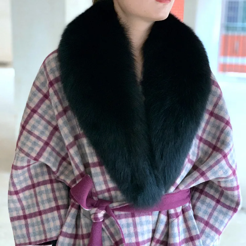 75cm Natural Fox Fur Collar Winter Luxury Neck Warm Decorate Fox Wraps Genuine Scarf Women's Real Fox Scarves Jacket Thick Shawl
75cm Natural Fox Fur Collar Winter Luxury Neck Warm Decorate Fox Wraps Genuine Scarf Women's Real Fox Scarves Jacket Thick Shawl