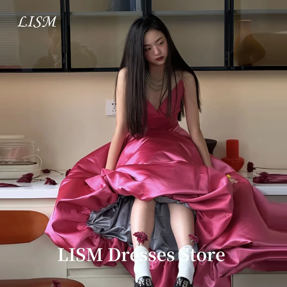 LISM V-Neck Rose Red Simple A-Line Korea Evening Dresses Photo Shoot Soft Satin Elegant Prom Gowns웨딩드레스Customized Corsets
LISM V-Neck Rose Red Simple A-Line Korea Evening Dresses Photo Shoot Soft Satin Elegant Prom Gowns웨딩드레스Customized Corsets
