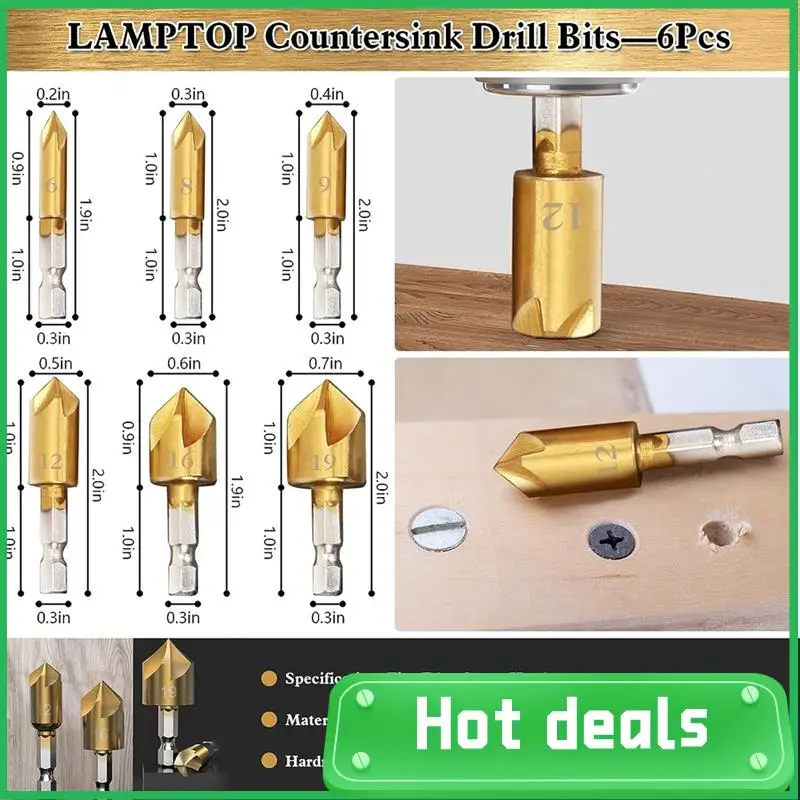 AC62-28 Pcs Woodworking Chamfer Drilling Tools Including Countersink Bit Wood Plug Cutter Drill Bit Set Steel
AC62-28 Pcs Woodworking Chamfer Drilling Tools Including Countersink Bit Wood Plug Cutter Drill Bit Set Steel