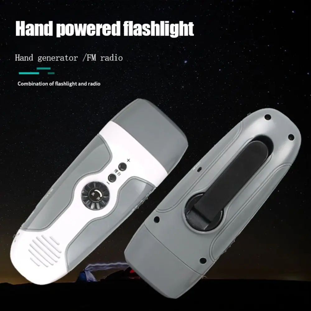 Hand-held Hand-cranking Generation Multifunctional Flashlight USB Portable FM Radio LED Lights ABS Emergency Alarm Travel
Hand-held Hand-cranking Generation Multifunctional Flashlight USB Portable FM Radio LED Lights ABS Emergency Alarm Travel