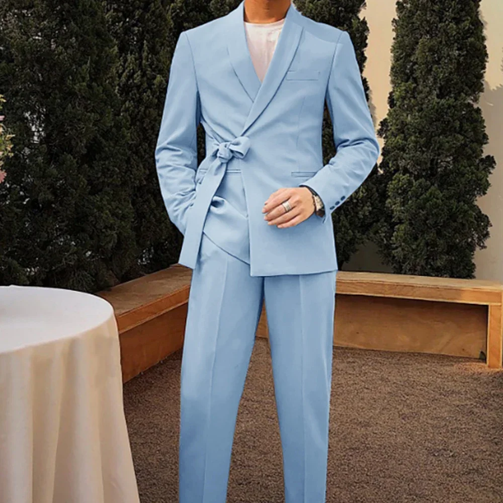 Elegant Men's Suits 2 Piece Chic Shawl Lapel Solid Color Clothing Slim Fashion Formal Wedding Party Tuxedo (Jacket+Pants)
Elegant Men's Suits 2 Piece Chic Shawl Lapel Solid Color Clothing Slim Fashion Formal Wedding Party Tuxedo (Jacket+Pants)