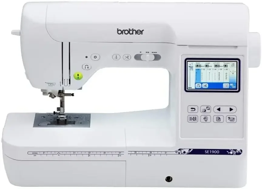 Machine, 138 Designs, 240 Built-in Stitches, Computerized, 5" x 7" Hoop Area, 3.2" LCD Touchscreen Display, 8 Included Feet
Machine, 138 Designs, 240 Built-in Stitches, Computerized, 5" x 7" Hoop Area, 3.2" LCD Touchscreen Display, 8 Included Feet