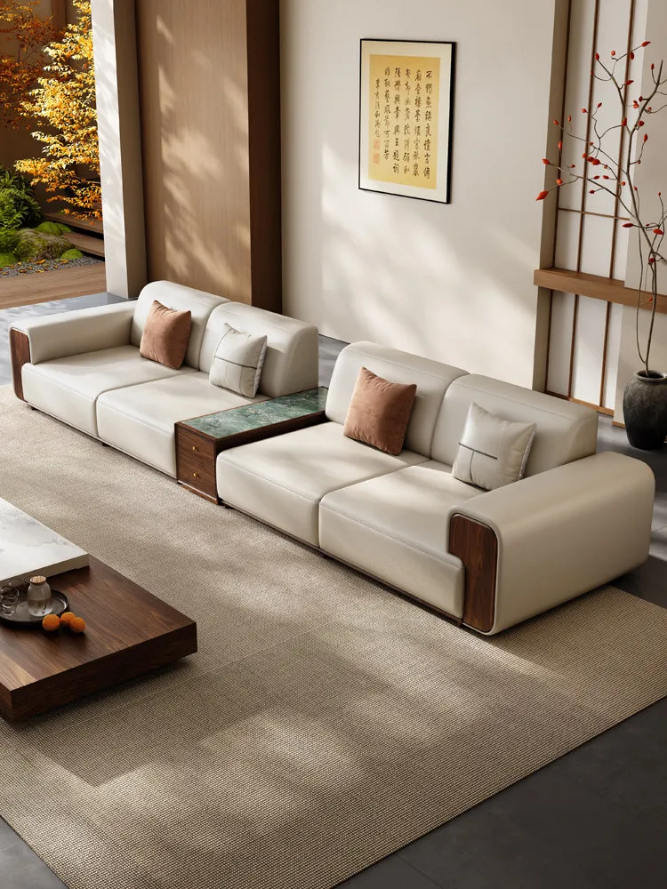 High-end atmospheric leather solid wood sofa new Chinese living room new
High-end atmospheric leather solid wood sofa new Chinese living room new