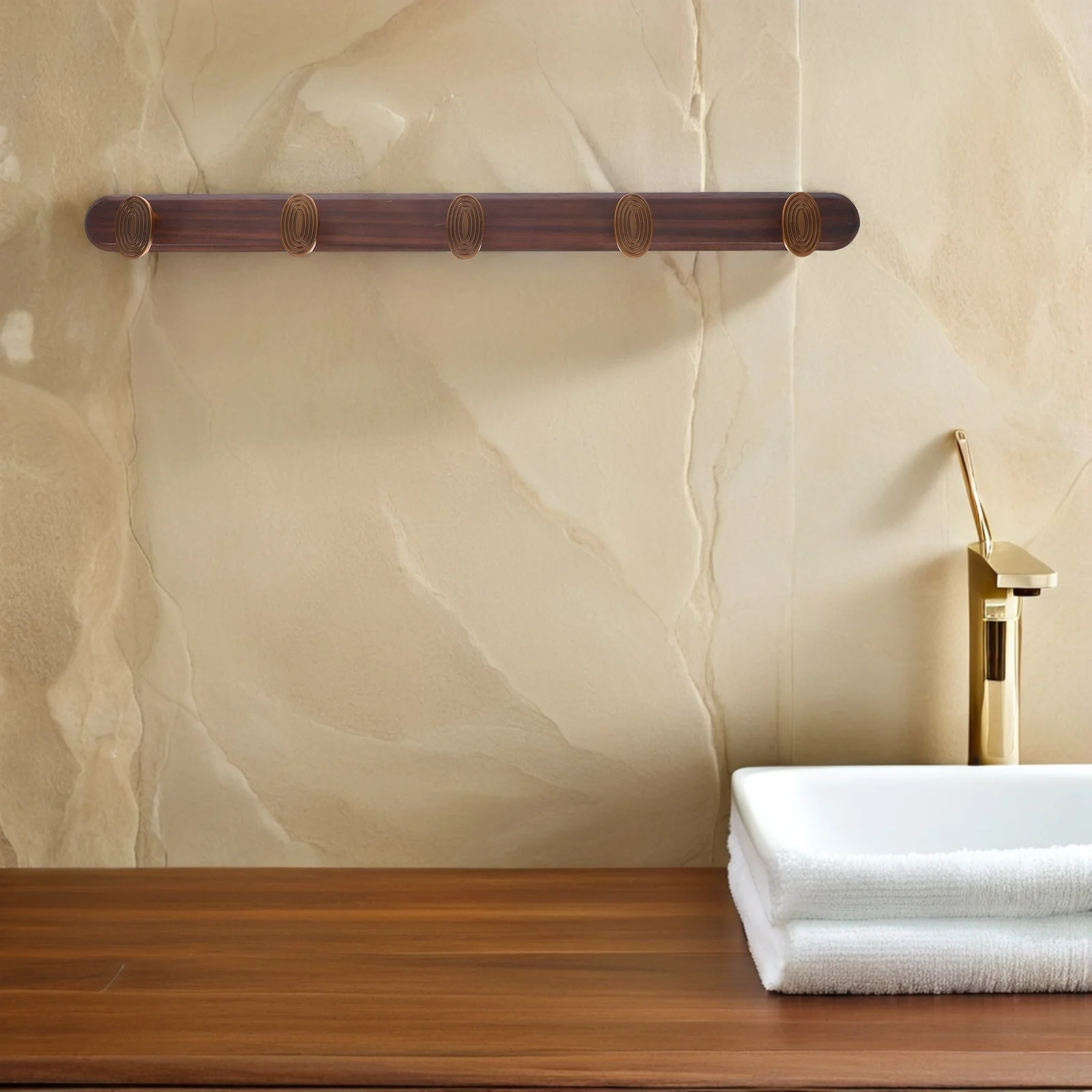 Wall Mounted Zinc Alloy Wood Coat Rack 5 Hooks Retro Heavy Duty for Entryway Bathroom Hat Towels Scarves Organizer
Wall Mounted Zinc Alloy Wood Coat Rack 5 Hooks Retro Heavy Duty for Entryway Bathroom Hat Towels Scarves Organizer