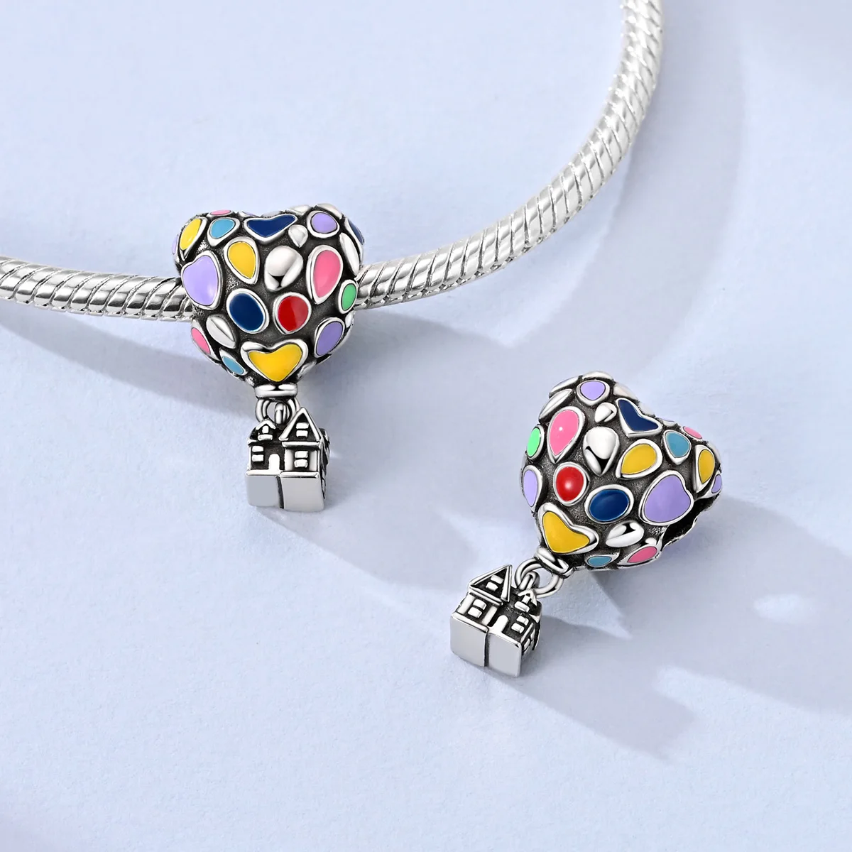 925 Sterling Silver Charm Bead Colorful Love Hot Air Balloon Flying House fit Bracelet Diy Woman Jewelry
925 Sterling Silver Charm Bead Colorful Love Hot Air Balloon Flying House fit Bracelet Diy Woman Jewelry