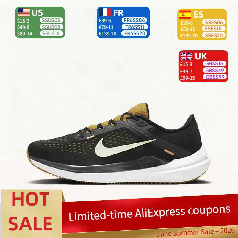 Nike Air Winflo 10 Men's Running Shoes - Black Versatile, Cushioned, Slip-Resistant, Breathable Low-Top Running Shoes DV4022-009
Nike Air Winflo 10 Men's Running Shoes - Black Versatile, Cushioned, Slip-Resistant, Breathable Low-Top Running Shoes DV4022-009