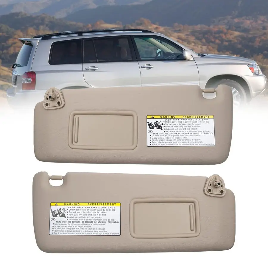 Бежевая пара солнцезащитных козырьков, замена солнцезащитного козырька с косметическим зеркалом, совместимая с Toyota Highlander 2004, 2005, 2006, 2007, заменяет 743
Бежевая пара солнцезащитных козырьков, замена солнцезащитного козырька с косметическим зеркалом, совместимая с Toyota Highlander 2004, 2005, 2006, 2007, заменяет 743