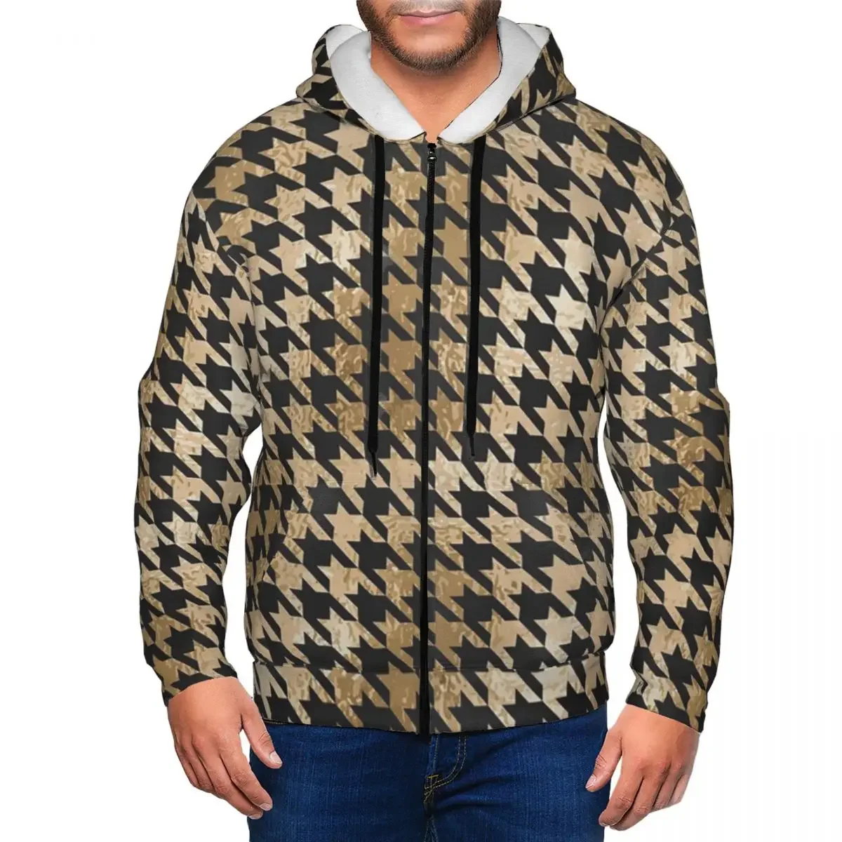 Houndstooth Pattern Geometric Dogstooth Zipper Hoodie Hip Hop Pullover Autumn Winter Men Women Sweatshirt Long Sleeve Tops
Houndstooth Pattern Geometric Dogstooth Zipper Hoodie Hip Hop Pullover Autumn Winter Men Women Sweatshirt Long Sleeve Tops
