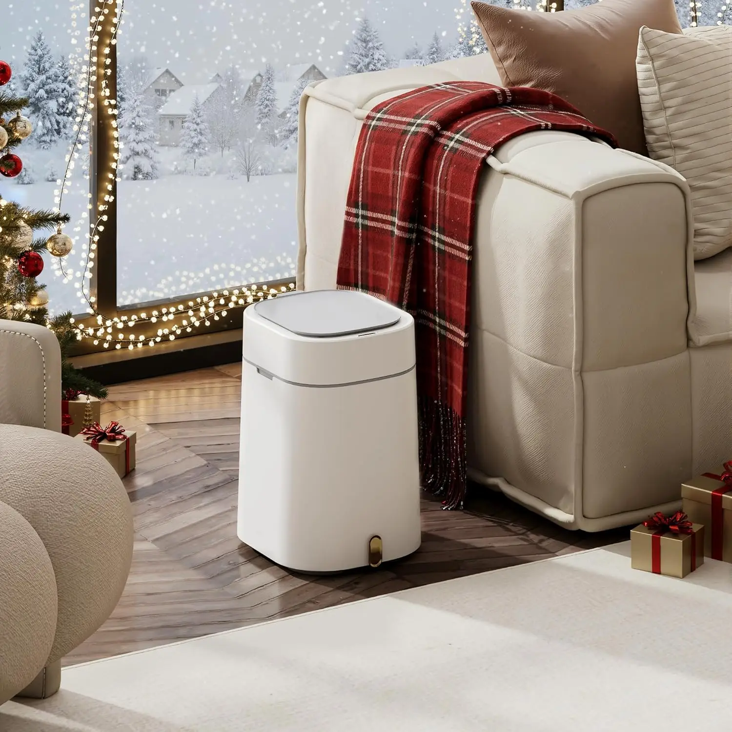 3.2Gallon/12 Liter Automatic Bathroom Trash Can, Motion Sensor Bathroom Trash Can with Bag Fixing Ring, Quiet Small Waste Basket
3.2Gallon/12 Liter Automatic Bathroom Trash Can, Motion Sensor Bathroom Trash Can with Bag Fixing Ring, Quiet Small Waste Basket