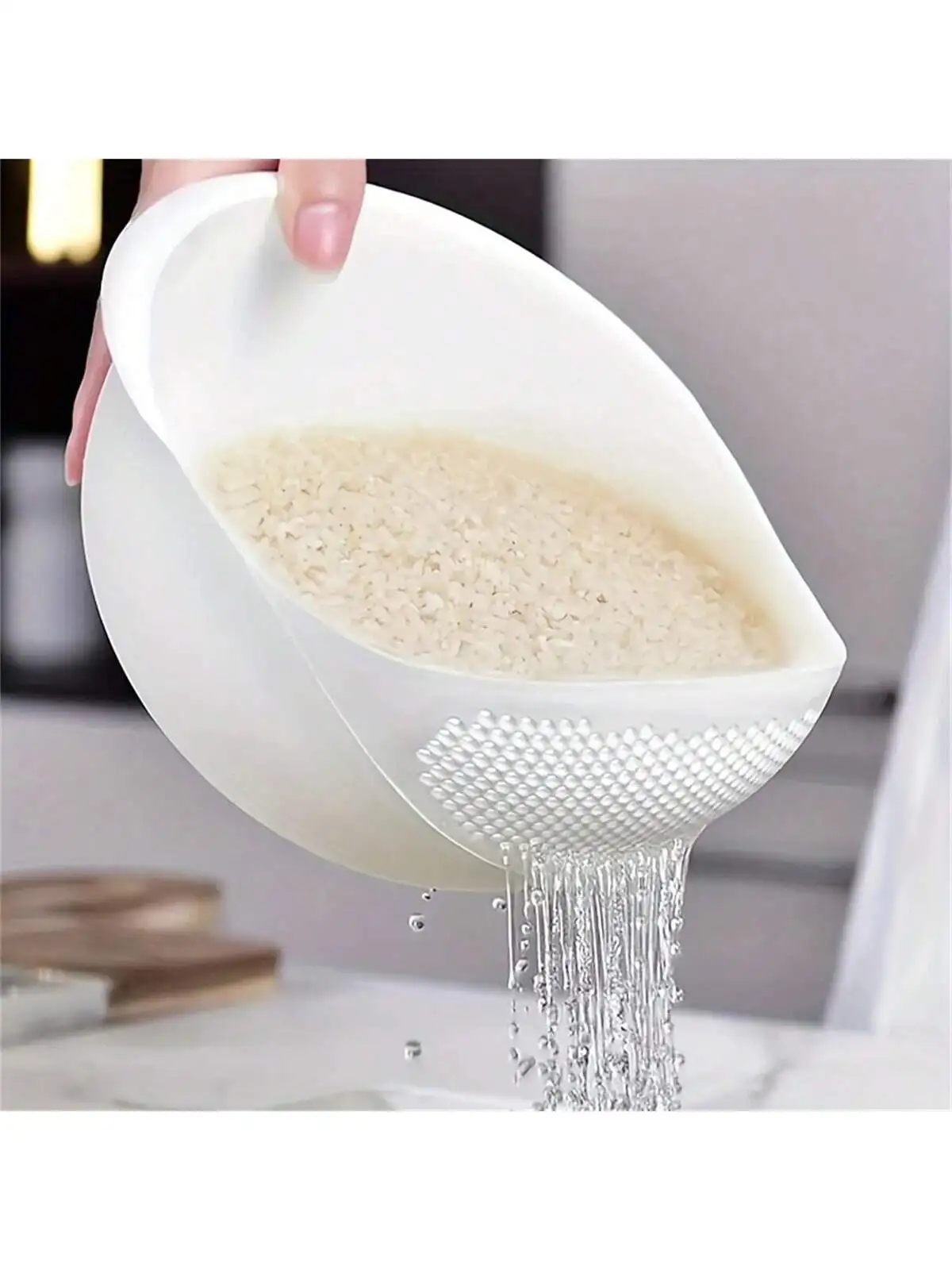 1 шт., пластиковая миска для мытья риса с ситечком - эффективно мыть мелкие зерна и кухонные гаджеты 
1 шт., пластиковая миска для мытья риса с ситечком - эффективно мыть мелкие зерна и кухонные гаджеты