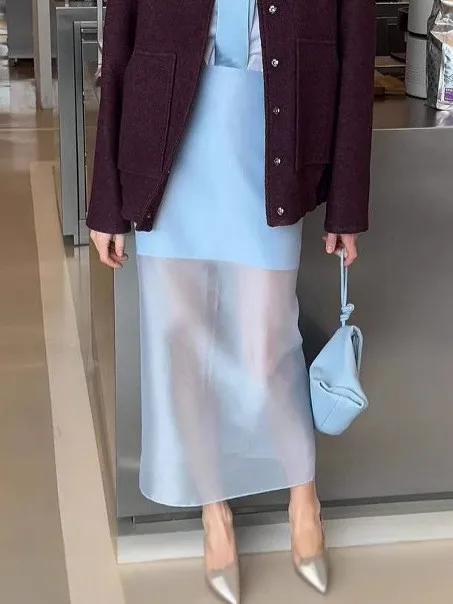 Summer Women's Clothing Long Skirt For Women High Waist Sheer Maxi Skirt Elegant Office Wear Polyester Chiffon Flowy Fabric
Summer Women's Clothing Long Skirt For Women High Waist Sheer Maxi Skirt Elegant Office Wear Polyester Chiffon Flowy Fabric
