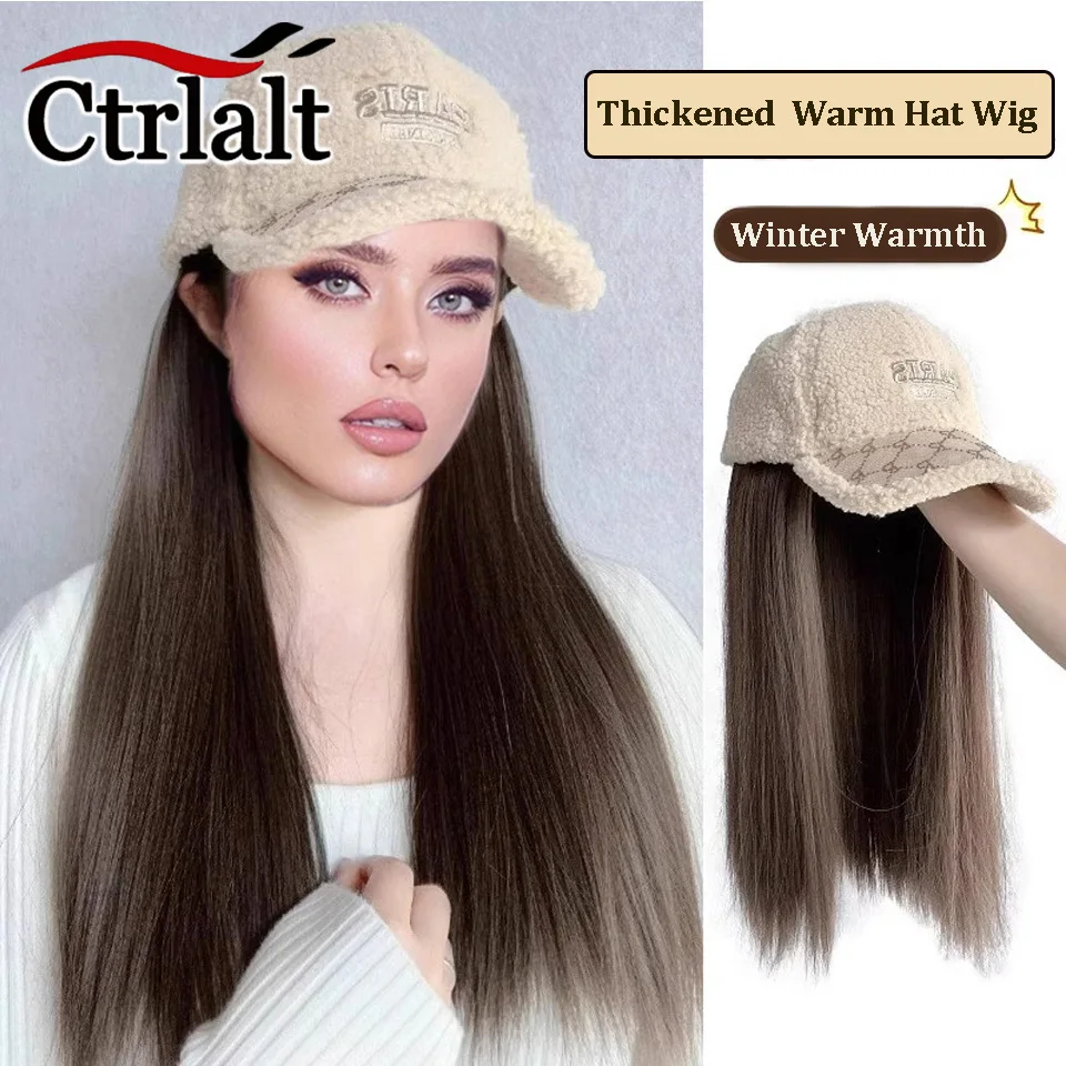 Long Straight Synthetic Autumn And Winter Thickened Warm Baseball Cap Hair Extensions Hat Wigs Adjustable Hairpiece for Women
Long Straight Synthetic Autumn And Winter Thickened Warm Baseball Cap Hair Extensions Hat Wigs Adjustable Hairpiece for Women