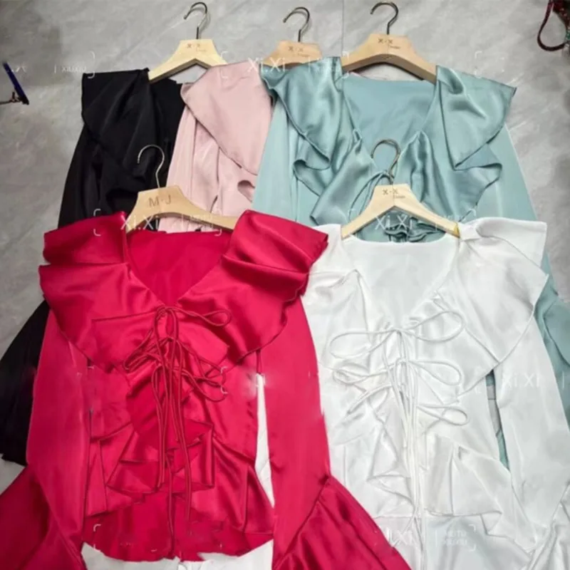 Neploe корейские модные блузки с v-образным вырезом и оборками Y2k, свободные Blusas Mujer 2021, летние универсальные белые рубашки для женщин
Neploe корейские модные блузки с v-образным вырезом и оборками Y2k, свободные Blusas Mujer 2021, летние универсальные белые рубашки для женщин