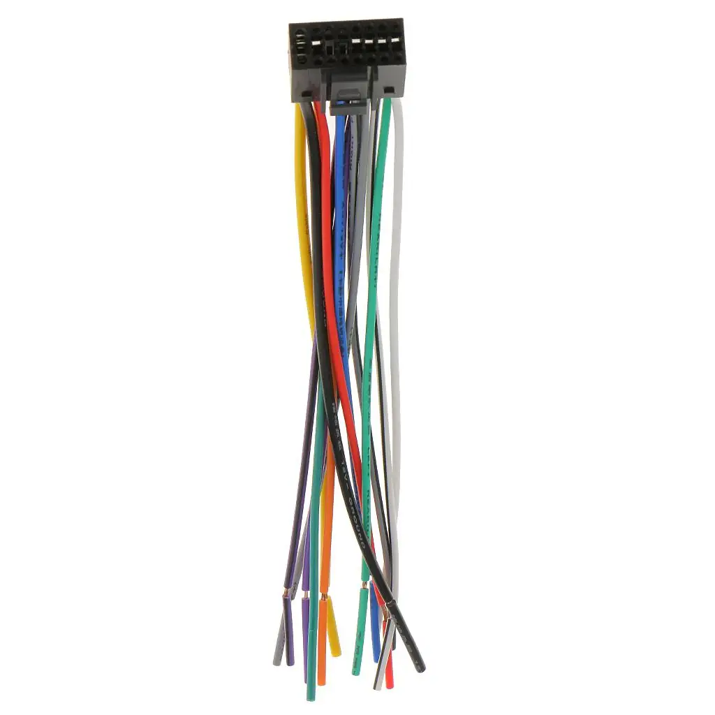 Universal 16cm Car Stereo Radio Player ISO Wiring Harness Connector 16Pin Meet EIA Color Codes Stereo Wire Harness for Kenwood
Universal 16cm Car Stereo Radio Player ISO Wiring Harness Connector 16Pin Meet EIA Color Codes Stereo Wire Harness for Kenwood