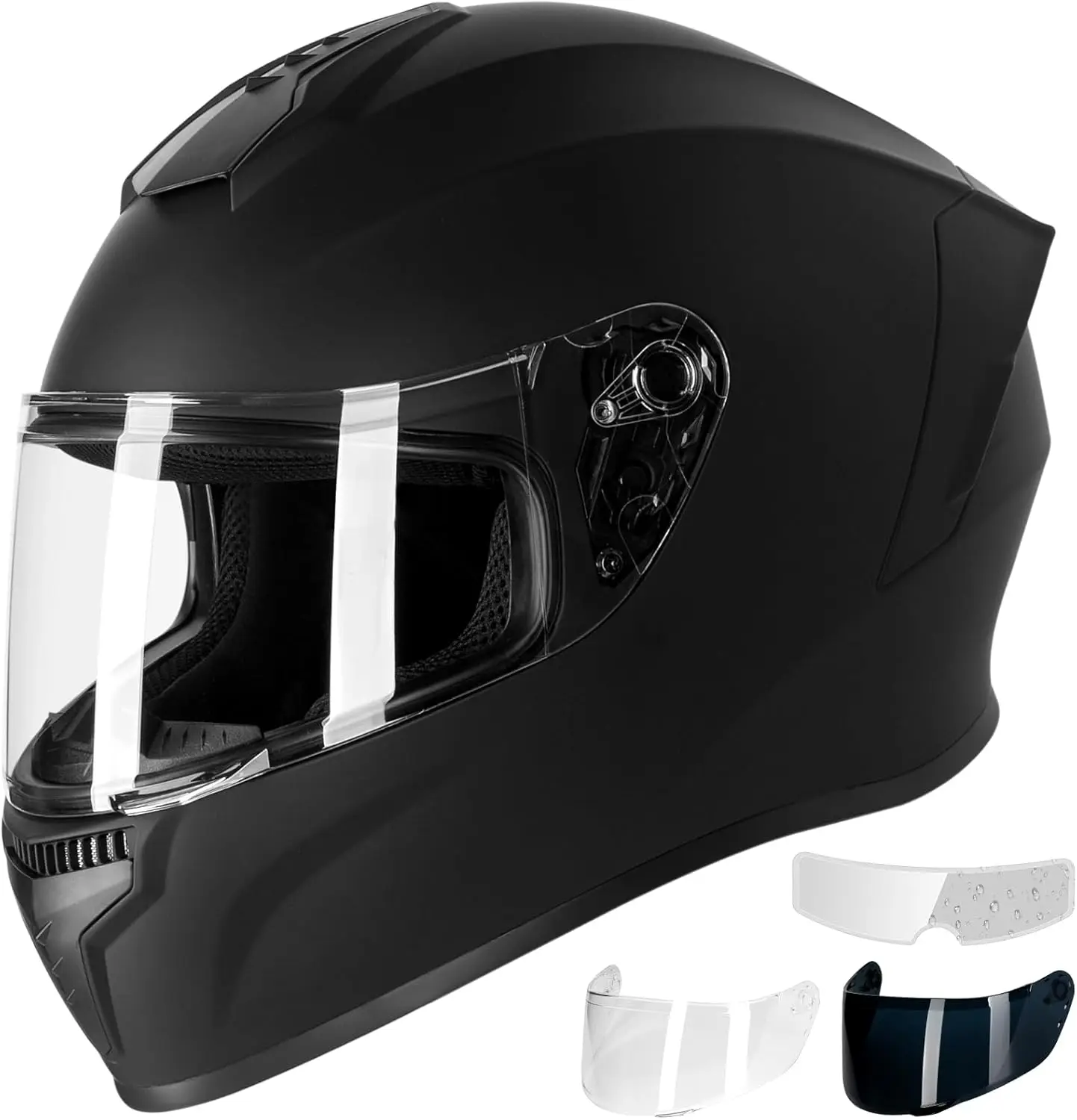 Full Face Motorcycle Helmet-Dual Visor Anti-Fog Film Included DOT Approved Adult Dirt Bike Helmet for Men Women
Full Face Motorcycle Helmet-Dual Visor Anti-Fog Film Included DOT Approved Adult Dirt Bike Helmet for Men Women