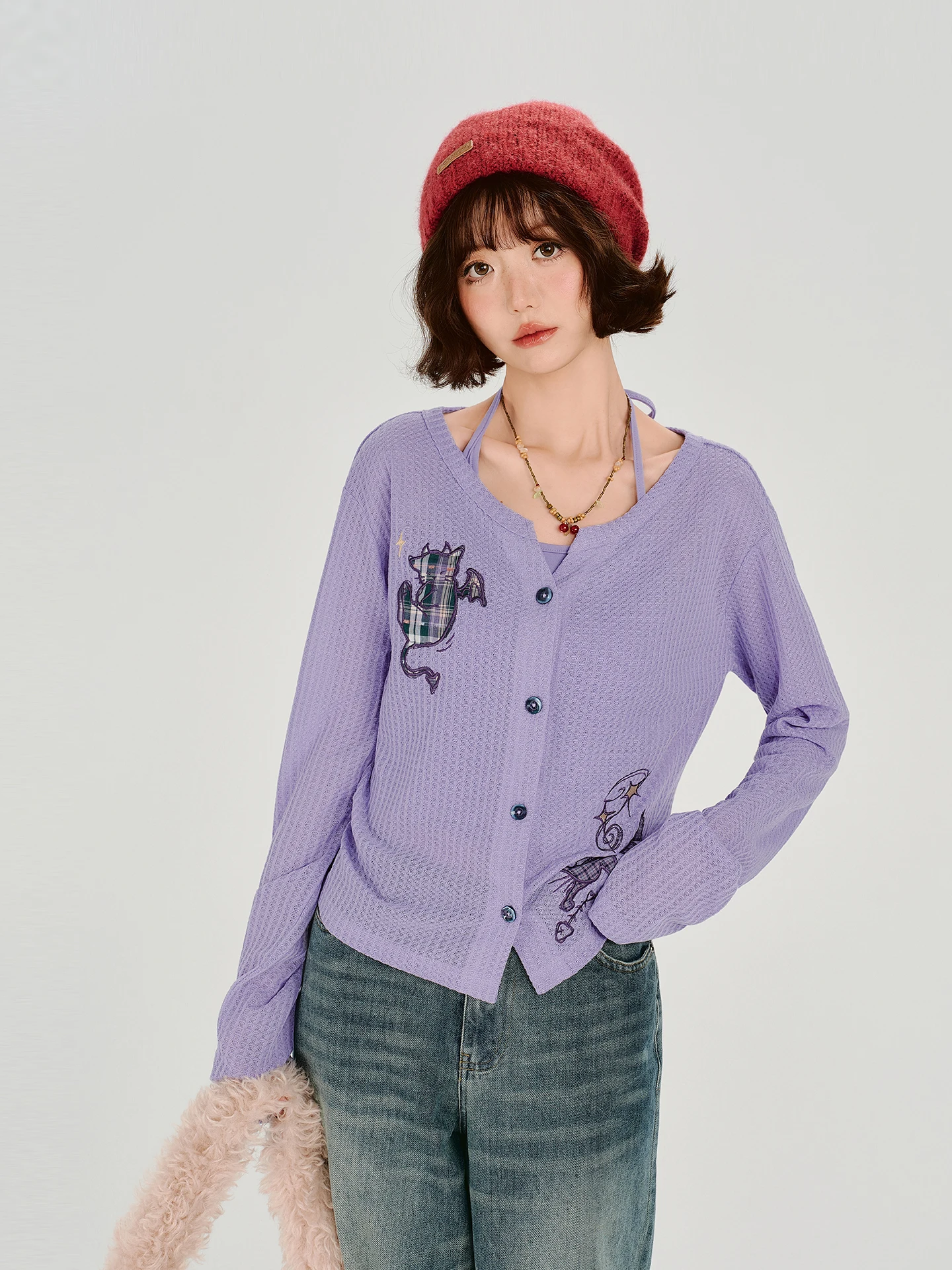 Girly American Retro Embroidered Long Sve Open Cardigan Jaet Women's Autumn New Sle Two-Piece Set Casual Stand Fit
Girly American Retro Embroidered Long Sve Open Cardigan Jaet Women's Autumn New Sle Two-Piece Set Casual Stand Fit