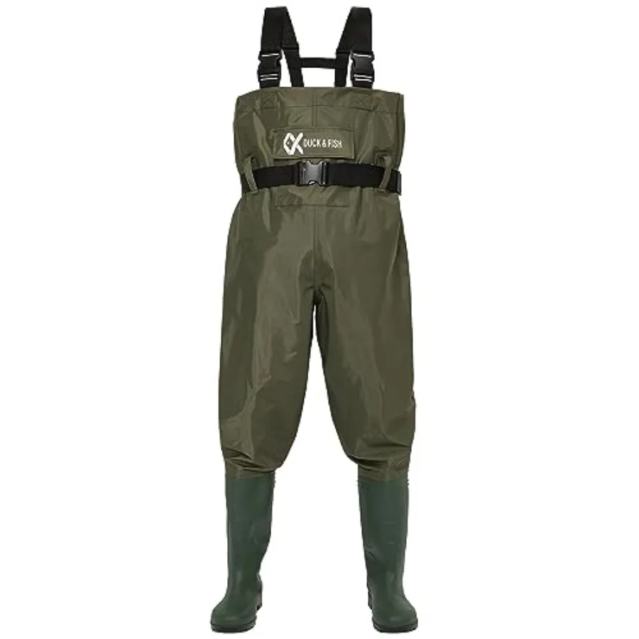 Duck and Fish PVC Chest Wader Boot Feet with Waist Belt for fishing, PVC material, black, waterproof and adjustable waist belt
Duck and Fish PVC Chest Wader Boot Feet with Waist Belt for fishing, PVC material, black, waterproof and adjustable waist belt