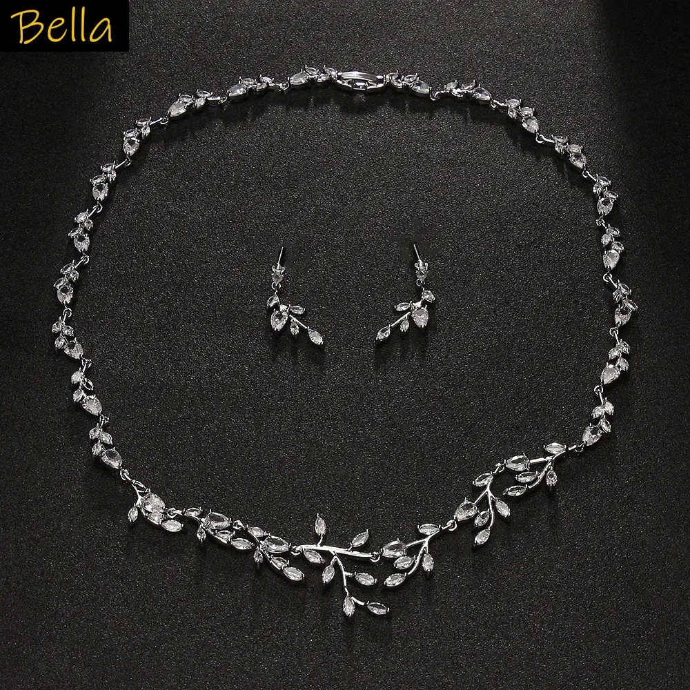 Leaf Earrings Necklace 2pcs Jewelry Set Bride Wedding Banquet Party Luxury Jewelry Women Necklace Earrings White Zircon
Leaf Earrings Necklace 2pcs Jewelry Set Bride Wedding Banquet Party Luxury Jewelry Women Necklace Earrings White Zircon